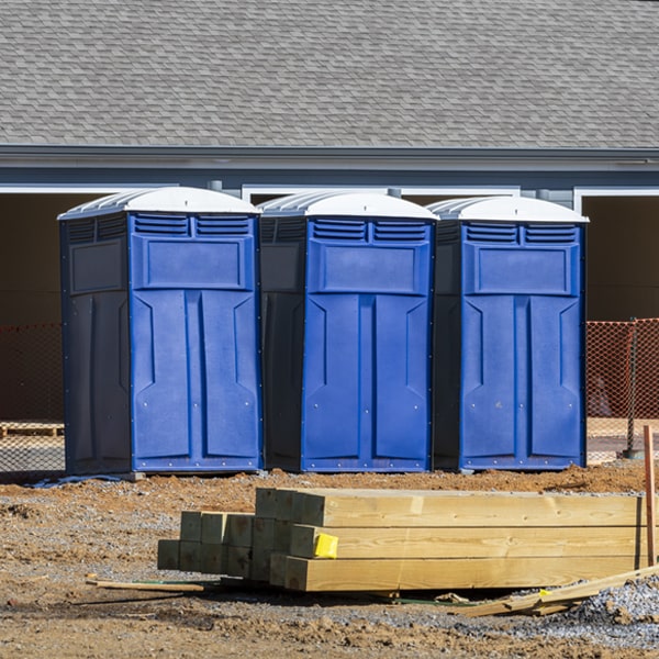 what is the expected delivery and pickup timeframe for the porta potties in Fairfield New Jersey